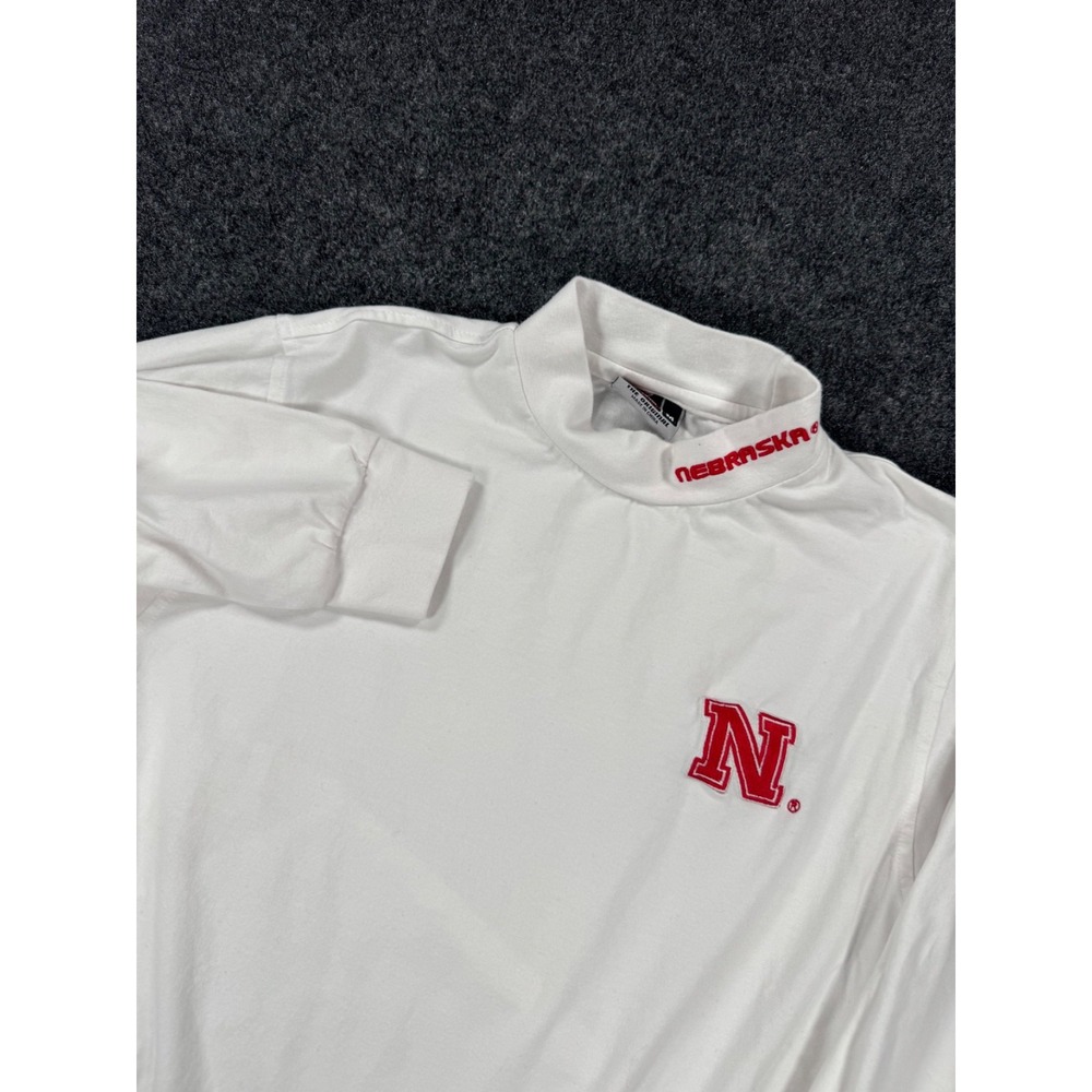 Nebraska Cornhuskers Colosseum Mock Neck Long Sleeve Shirt Mens M Huskers NCAA